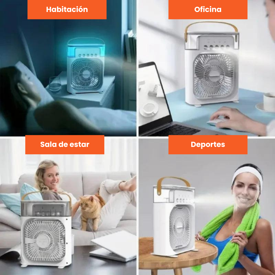 Ventilador Humidificador y Enfriador de Aire 3 en 1